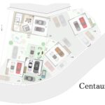 Centaurus棟（EDENプロジェクト）の配置図（御殿場市仁杉の高級賃貸ガレージハウス）