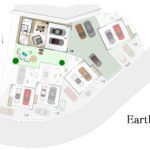 Earth棟（EDENプロジェクト）の配置図（御殿場市仁杉の高級賃貸ガレージハウス）
